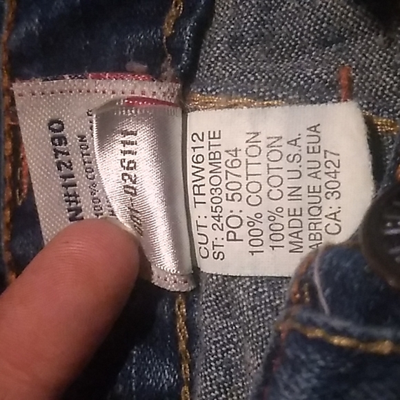 Womens True Religion Joey Big T Rainbow Horseshoe Jeans 26 Flare - Picture 8 of 9